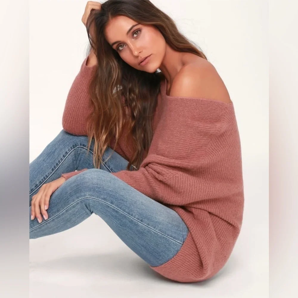 Emerson Mauve Dolman Sleeve Sweater - Picture 4 of 14